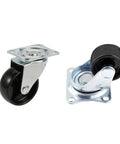 2 Inch Castor Wheels Set Of 4 For Furniture And Carts With Top Plate And Bearing Heavy Duty Swivel Casters Mini Low Profile Black Caster