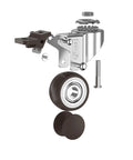 2 Inch Heavy Duty Caster Wheels Set Of 4 With 2 Brakes And Bolts Up To 440 Lbs Each Quiet Rubberized Trolley Or Pallet Castors