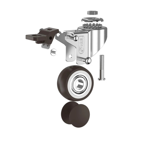 2 Inch Heavy Duty Caster Wheels Set Of 4 With 2 Brakes And Bolts Up To 440 Lbs Each Quiet Rubberized Trolley Or Pallet Castors