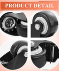 Close-up of Four Pack Of 2 Inch Stem Casters Heavy Duty Swivel Casters With Brakes And Without Brakes Loading Up To 110 Lbs Per Wheel