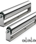 2" Diameter Roller with Bracket Set, 11.8" BF Length, 2-Pack, Heavy Duty 13.8" Total Length Conveyor Rollers for transport and automation