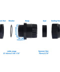 2 Inch NPT Strain Relief Nylon Cord Grip 5 Pack Waterproof IP68 Glands Adjustable Wire Cable Grip Connector components