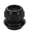 2-Inch Nylon Cable Gland Waterproof Cord Grip Connector For Junction Box Adjustable 37–44mm Wire Grommet Protectors, black, front view