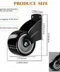 2 Pcs Gate Caster Wheels Replacement Anti Friction Gate Caster Anti Sag Door Bottom Support Wheels 2 Inch Silent