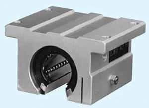 TWD32UU NB 2 inch Ball Bushing Open Block Linear Motion, front view showing metal construction, for smooth motion systems