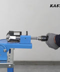 2 Inch Hole Saw Pipe Tube Notcher With Adjustable Tilt From 0 To 60 Degrees for tubing up to 2 inches, shown in use.