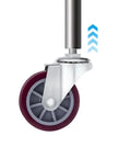 2 Inch Threaded Stem Casters Set Of 4 Heavy Duty Polyurethane Industrial Castors Wheels, swivel caster close-up view