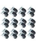 2 Inch Swivel Caster Wheels With Rubber Base And Top Plate Bearing, Heavy Duty 24 Pack, 100 Lb Capacity Per Wheel, 360 Degree Swivel