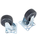 2 Inch Swivel Caster Wheels With Rubber Base And Top Plate Bearing, Heavy Duty 24 Pack, 100 Lb Capacity Per Wheel, 360 Degree Swivel