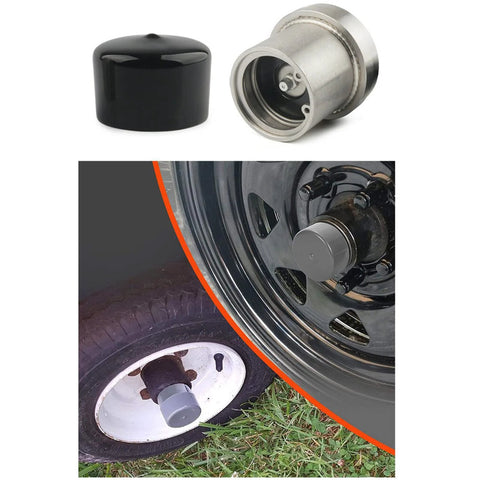 Set Of Four 1.98 Inch Wheel Bearing Protectors Rubber Caps Dust Covers For Trailer Wheel Hubs Replacement Bearing Protectors Black Weather Resistant Rubber