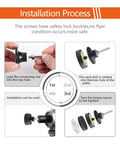 Installation process for 2 Inch Sanding Discs Variety Kit For Drill, Grinder And Rotary Tools showing assembly steps and components.