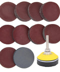 2 Inch Sanding Discs Set 80 To 3000 Grit With One Quarter Inch Shank Backing Pad, showcasing multiple disc grits and backing pad.