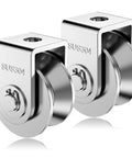 Two Pack 2 Inch Stainless Steel V Groove Pulley Wheel Set For Heavy Duty Gate Tracks And Sliding Rollers With 880 Lbs Load Bearing