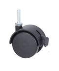 2 Inch Swivel Stem Caster Wheels With Brakes For Shelving And Furniture Replacement Durable Polypropylene Casters Non Toxic Eco Friendly
