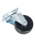Side view of 2 inch swivel caster wheel with rubber base and top plate bearing, heavy duty 24 pack, 100 lb capacity per wheel, ideal for furniture.