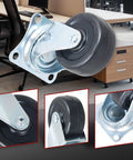 Heavy Duty Swivel Caster Wheels 24 Pack 2 Inch Rubber Base With Top Plate And Bearing Each Wheel Supports 25KG in office setting