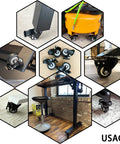 2 Inch Swivel Caster Wheels Set Of 12 With M8 Threaded Stem 15mm For Cart Desk Furniture shown in various applications