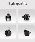 Four Pack 2 Inch Locking Swivel Casters With M8 Threaded Stem 360 Degree Smooth Rolling Wheels For Lightweight Furniture Up To 88 Lbs Per Caster And 352 Lbs For The Full Set images in different views