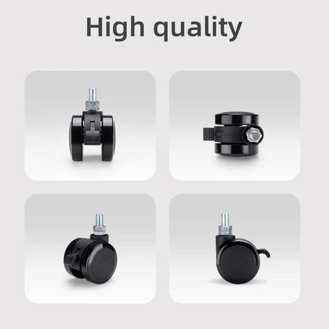 Four Pack 2 Inch Locking Swivel Casters With M8 Threaded Stem 360 Degree Smooth Rolling Wheels For Lightweight Furniture Up To 88 Lbs Per Caster And 352 Lbs For The Full Set images in different views