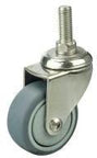 2" inch Caster Wheel Threaded - Stem Stainless Steel TPR on a threaded swivel stem with rubber tire.