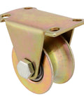 10 Pack 2 Inch U Groove Wheel Pulley, Steel U-Type Groove Wheel, Rigid Caster with Bracket Sliding Gate Rollers for Inverted Track