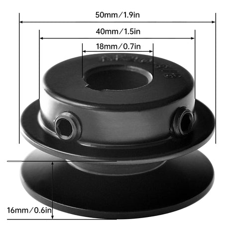 Image of 2 Inch Outer Diameter V Belt Pulley With 5/8 Inch Fixed Bore Single Groove For V Belt Sections 3L 4L A AX Cast Iron