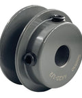Side view of Two Inch V Belt Pulley Heavy Duty With One Half Inch Bore For V Belt Section A 3L 4L Belts Cast Iron Built To Last