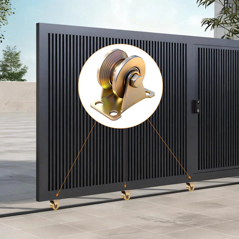 2 Inch V Groove Sliding Gate Wheels Heavy Duty Rigid Casters For Inverted V Track Rails Industrial Roller Set Install