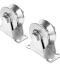 ✝️ 2 Pack 2 Inch V Groove Wheel Pulley, 304 Stainless Steel Silent Pulley Block, Heavy Duty Caster Wheels Sliding Gate Rollers