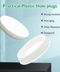 2 Inch White Nylon Hole Plugs For Round Holes, Flush Snap In Panel Inserts For Cabinets, Furniture, Cupboards And Shelves