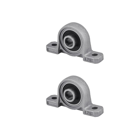 KP08 pillow bearing blocks from the 300mm T8 Lead Screw Nut Set With 8mm Diameter Lead Screw 2 KP08 Pillow Bearing Blocks And 8x8mm Coupler For 3D Printers CNC Machines And DIY Projects Brass Nut With Four Mounting Holes For Smooth Linear Motion.