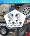 2 Pack 3500 Lb Pre Lubricated Trailer Idler Hub Kit 5 On 4.5 Inch For 1-1/16 To 1-3/8 Inch Tapered Spindle EZ Lube With L44649 L68149 Bearings And Grease Seal OZISENS installed on trailer
