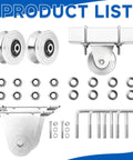 Product list of ✝️ 2 Pack 4" V-Groove Slide Gate Wheel Kit, Heavy Duty Steel Dual Bearing Bolted External Mount Bracket with Screws