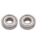 2 Pack 6000Z Deep Groove Ball Bearings 10mm x 26mm x 8mm Stainless Steel Double Shielded Pre Lubricated, front view