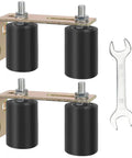 2 Pack Gate Roller Guide,Sliding Gate Hardware with L-Sliding Gate Brackets, Sliding Gate Kit with wrench and adjustable rollers