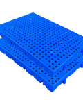 2 Pack Plastic Pallets With 0.3 Inch Round Holes And Breathable HDPE Grids For Garage Basement And Market Floors
