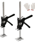 2 Pack Labor Saving Arm Jack, 15 inch Lever Arm Lifter Hand Tool Jacks, Effort Elevator for Installing Doors, with gloves