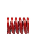 Side view of red 2 Pack 3D Printer Compression Springs for heating bed leveling, OD 20mm, ID 10mm, length 25mm, made from 65Mn steel