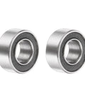 Two Pack SMR63 2RS Deep Groove Ball Bearings 3 Millimeter By 6 Millimeter By 2.5 Millimeter Size Double Shielded 440C Stainless Steel ABEC 5