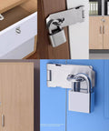 2 Pack Door Hasp Lock With Combination Lock And Key Lock 5 Inch 304 Stainless Steel Safety Hasp Clasp Installed on Cabinets