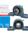 Two Pack UCP205-16 Mounted Pillow Block Bearing Set, 1 Inch Shafts, Chrome Steel Bearings With Solid Cast Iron Base