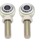 2 pcs CML8 rod end heim joints, 1/2 inch bore with 1/2-20 left hand male thread, carbon steel construction, front view