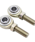2 pcs CML8 rod end heim joints, 1/2 inch bore with 1/2-20 left hand male thread, carbon steel construction.