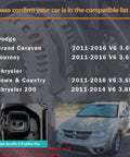 Drop In 2 Pin Alternator For 3.6L V6 Vehicles Including Grand Caravan Journey Town And Country 2011 2016 And 200 2011 2014 Easy Install Durable Replacement For Reliable Charging And Long Life shown with compatible vehicles