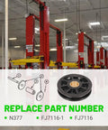2-Post Lift Upper Pulley Sheave Kit For Rotary Lift SPOA7 SPOA9 7,000 To 9,000 Lb Capacity displayed with parts diagram
