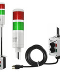 2 Stack LED Andon Tower Light With Red And Green LEDs, Off And Steady On, 8 Ft Industrial Power Cord, Plug And Play Ready by Signaworks