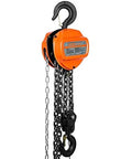 2 Ton Hand Chain Hoist 4400 Lbs Capacity 10 Ft Lift with G80 Galvanized Chain and Double Pawl Brake shown against white background.