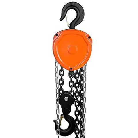 2 Ton Hand Chain Hoist 4400 Lbs Capacity 10 Ft Lift Come Along With G80 Galvanized Chain And Double Pawl Brake, front view