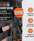 2 Ton Hand Chain Hoist 4400 Lbs Capacity 10 Ft Lift Come Along With G80 Galvanized Chain And Double Pawl Brake in use