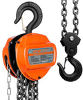 Orange 2 Ton Hand Chain Hoist 4400 Lbs Capacity 10 Ft Lift with G80 Galvanized Chain and Double Pawl Brake